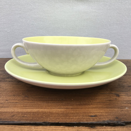 Poole Pottery « Twintone - Jaune lime et mouette / Gris pierre de lune »