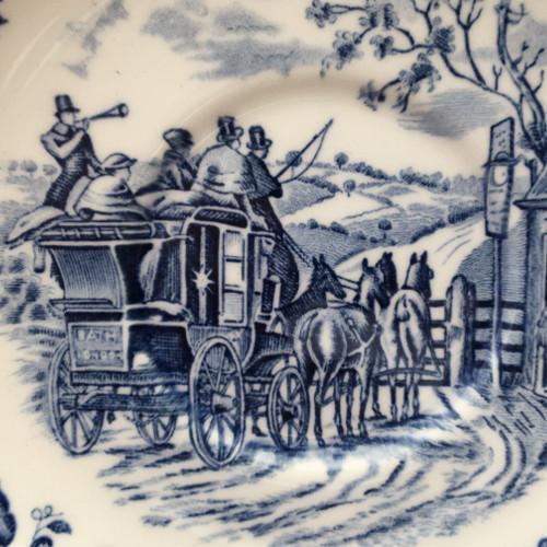 Johnson Bros "Coaching Scenes (Blue)"