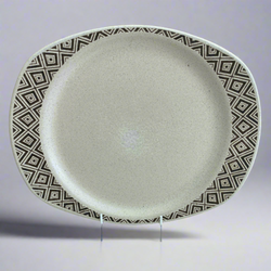 Purbeck Brown Diamond Steak Plate/Oval Platter