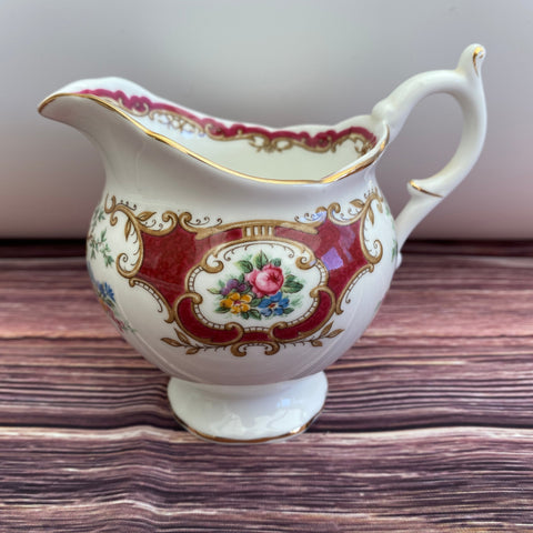 Coalport Broadway Maroon Milk Jug