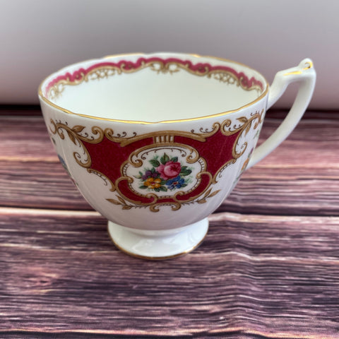 Coalport Broadway Maroon Tea Cup