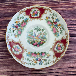 Coalport Broadway Maroon Tea Saucer