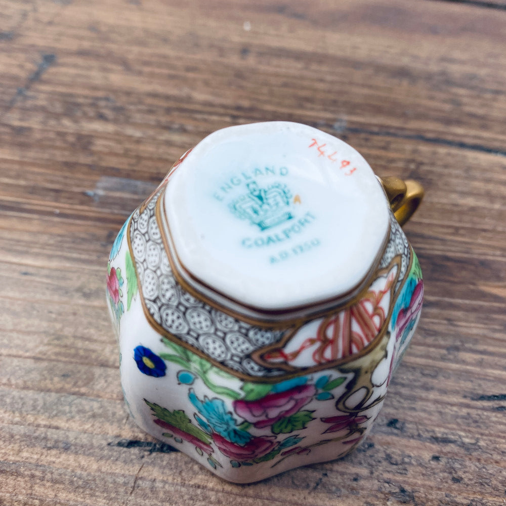 coalport the Indiantreeイングランド希少モデル皿 🇬🇧コールポート インディアンツリーコーラル カップ＆ソーサー