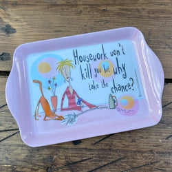 Creative Tops Born To Shop Mini Tray - Housework won't kill you