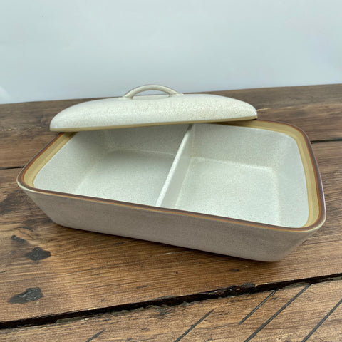 Denby Potters Wheel Lidded Divided Serving Dish