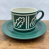 Hornsea Forest Green Tea Cup & Saucer