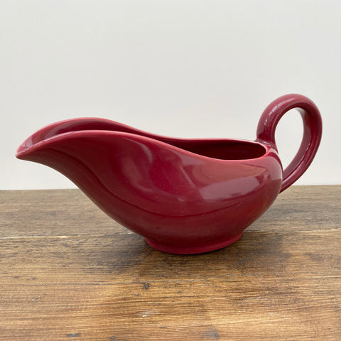 J & G Meakin Studio Unknown Red Gravy Boat