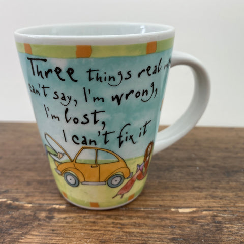Johnson Bros Born To Shop Small Mug - Three things real men can't say...