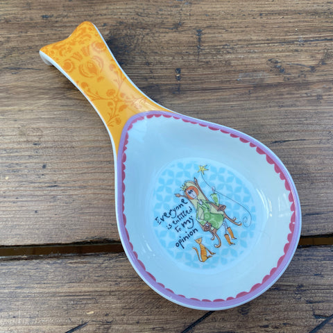 Johnson Bros "Born To Shop" Spoon Rest - Everyone is entitled to my opinion