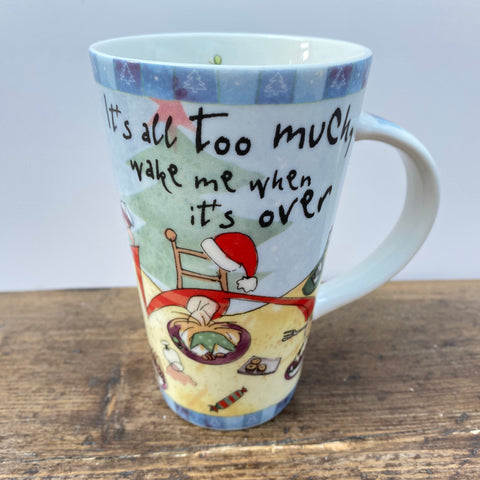 Johnson Bros Born To Shop Tall Christmas Mug