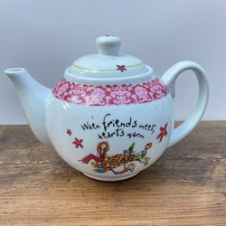 Johnson Bros Born To Shop Teapot - When friends meet, hearts warm