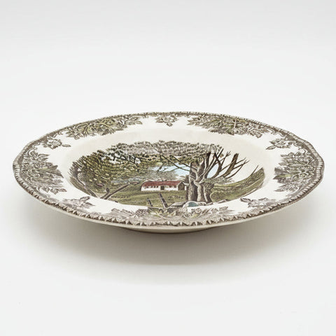 Johnson Bros Friendly Village Rimmed Bowl - The Stone Wall