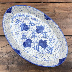 Poole Pottery Blue Vine Oval Serving Dish
