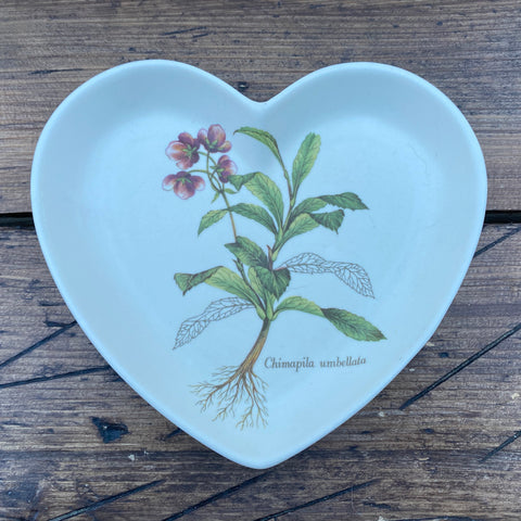 Poole Pottery Country Lane Sweet Plate, Heart - Chimapila umbellata