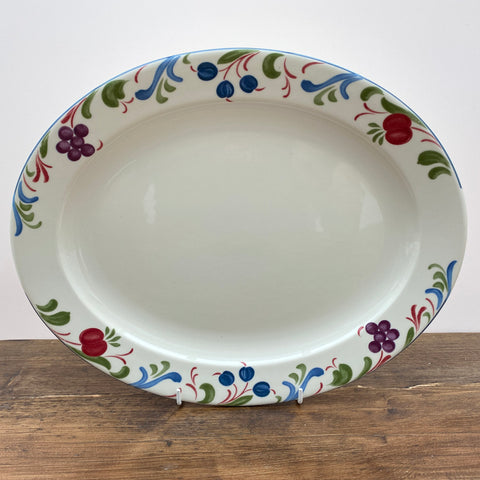 Poole Pottery Cranborne Oval Serving Platter, 13.25" (Rimmed)