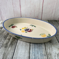 Poole Pottery « Dorset Fruit » Grand plat à rôtir ovale (fruits mélangés), 16"