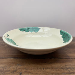 Poole Pottery Green Leaves Pasta Bowl
