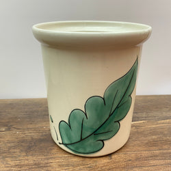 Poole Pottery Green Leaves Storage Jar, Small (No Lid)