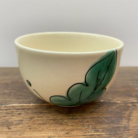 Poole Pottery "Green Leaves" Sugar Bowl