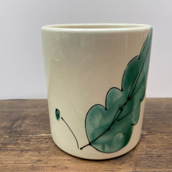 Poole Pottery Green Leaves Utensil Jar
