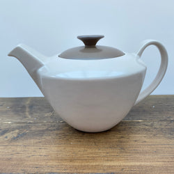 Poole Pottery Mushroom & Sepia Streamline 2 pint Teapot