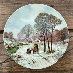 Poole Pottery Transfer Plate"- Koekkoek - Landscape in Winter (Horse & Cart)