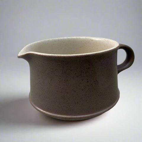 Purbeck Pottery Brown Diamond Milk Jug, Squat
