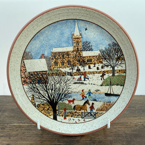 Purbeck Pottery Assiette « Scène d'hiver », 7"