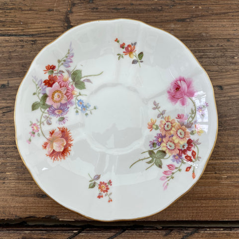 Royal Crown Denby Derby Posies Tea Saucer - Green Backstamp