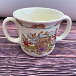 Royal Doulton Bunnykins Double Handled Mug - Dancing and Skipping