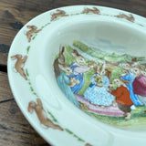 Royal Doulton Bunnykins Rimmed Bowl - Mother Flowers