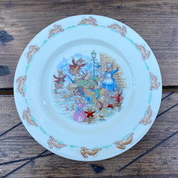 Royal Doulton "Bunnykins" Tea Plate - Upset the Food Cart