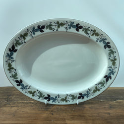 Royal Doulton Burgundy Oval Platter, 13"
