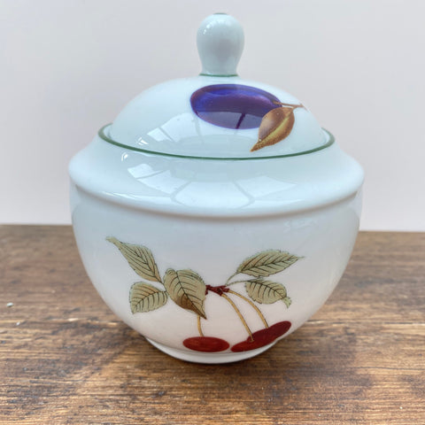 Royal Worcester Evesham Vale Lidded Sugar Bowl
