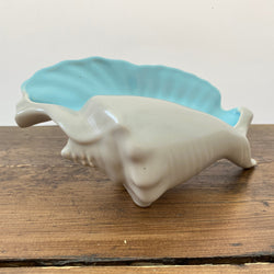 Poole Pottery Sky Blue & Dove Grey Conch Shell - Medium