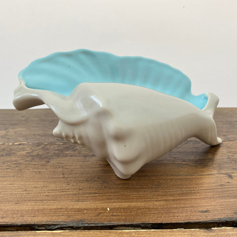 Poole Pottery Sky Blue & Dove Grey Conch Shell - Medium