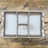 Poole Pottery Twintone Sepia & Mushroom Hors D'oeuvre Dish