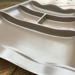 Poole Pottery Twintone Sepia & Mushroom Hors D'oeuvre Tray