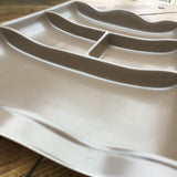 Poole Pottery Twintone Sepia & Mushroom Hors D'oeuvre Tray