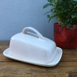 Poole Pottery Mushroom & Sepia Contour Cheese Dish