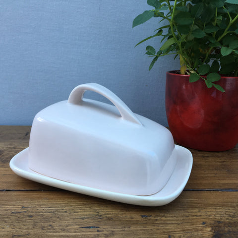 Poole Pottery Mushroom & Sepia Contour Cheese Dish