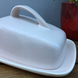 Poole Pottery Sepia & Mushroom Contour Cheese Dish
