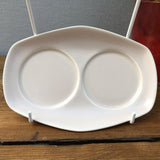 Poole Pottery Twintone Mushroom & Sepia Salt & Pepper Stand, 2 piece