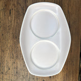 Poole Pottery Twintone Mushroom & Sepia Cruet Stand, 2 piece