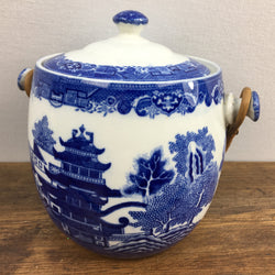 Adderley Ware Old Willow Pattern Biscuit Barrel