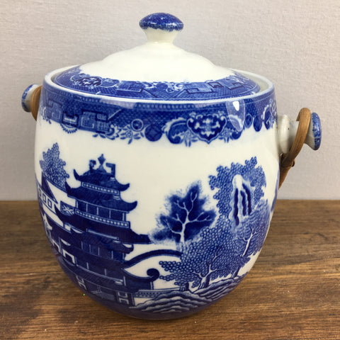 Adderley Ware Old Willow Pattern Biscuit Barrel