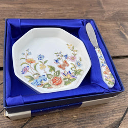 Aynsley Cottage Garden Butter Pat & Butter Knife Set