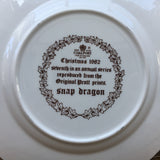 Coalport Christmas Plate 1982 - Snap Dragon