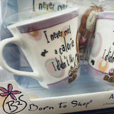 Creative Tops Aroma-Kaffeeset „Born To Shop“ – „Ich habe nie eine Kalorie getroffen, die ich nicht mochte“