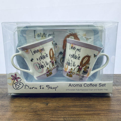 Creative Tops Born To Shop Aroma Coffee Set - I never met a calorie I didn't like